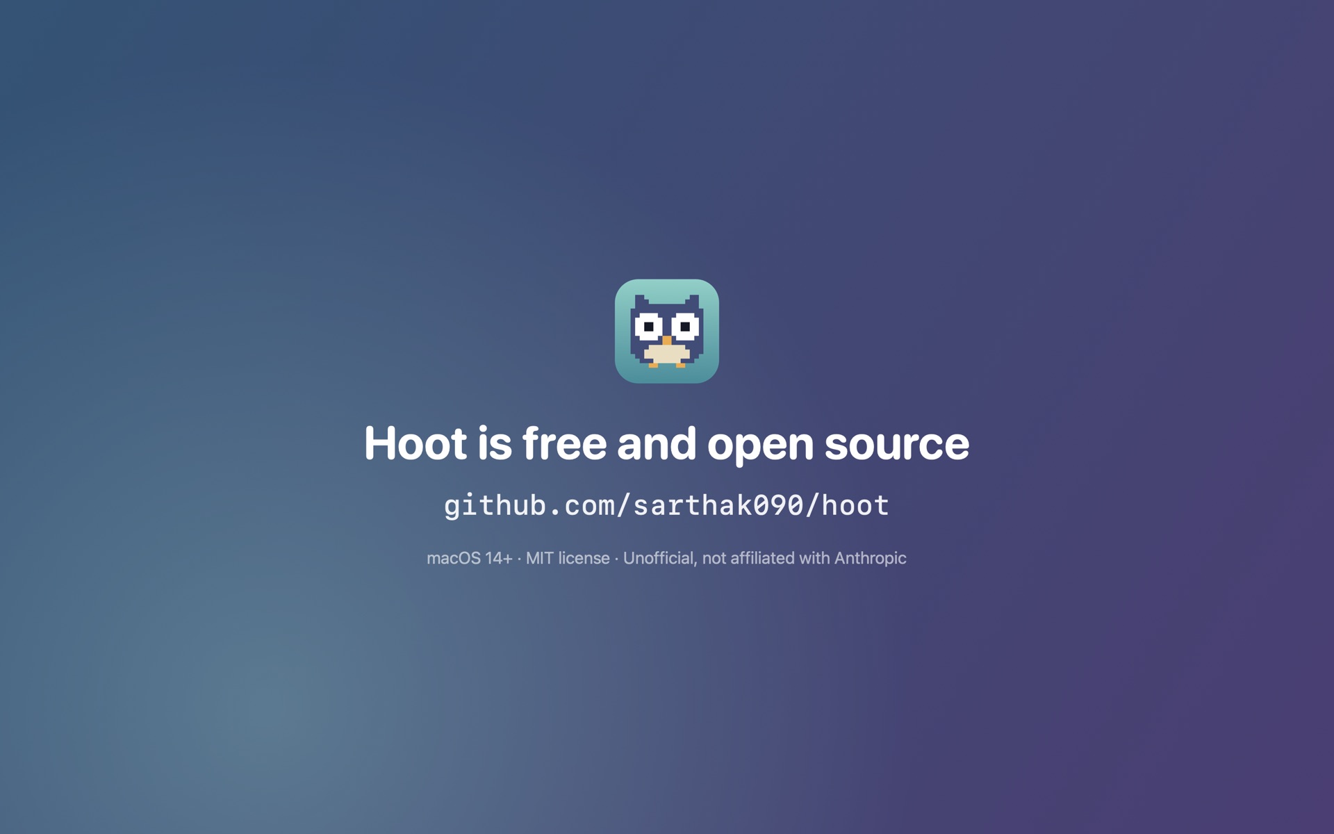 Hoot is free and open source