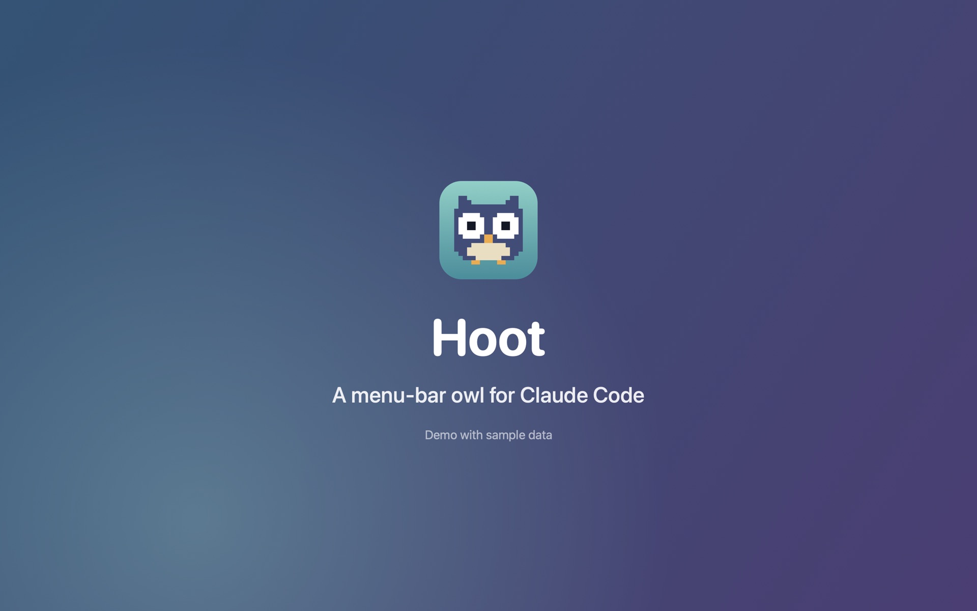Hoot: a menu-bar owl for Claude Code